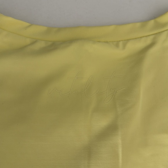 Shop Vitality yellow crop top - Picture 2 of 3